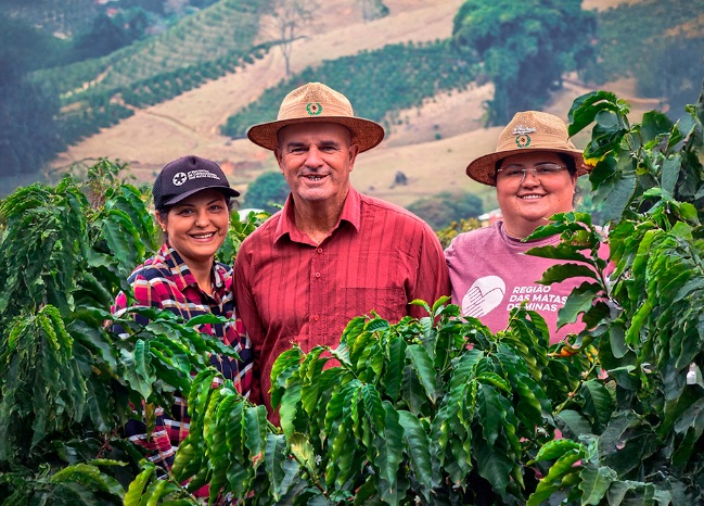 Produtores na lavoura de café